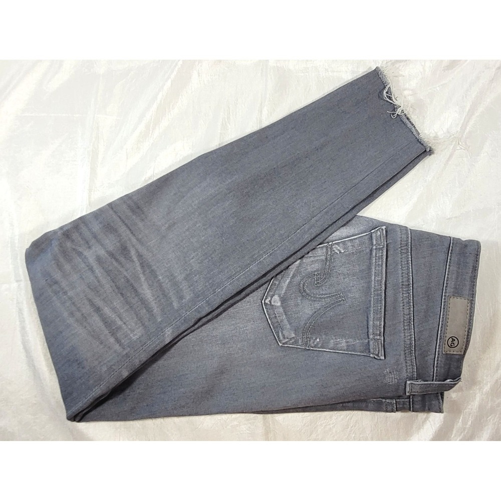 Ag-Ed Women's Super Skinny Low Rise Legging Ankle Jeans Gray‎ - Tag 24R, 28Wx25L